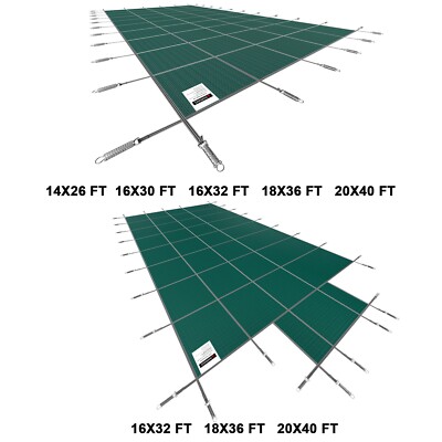 Happybuy Safety Pool Cover - Rectangle Optional Center End Step Swmming Pond