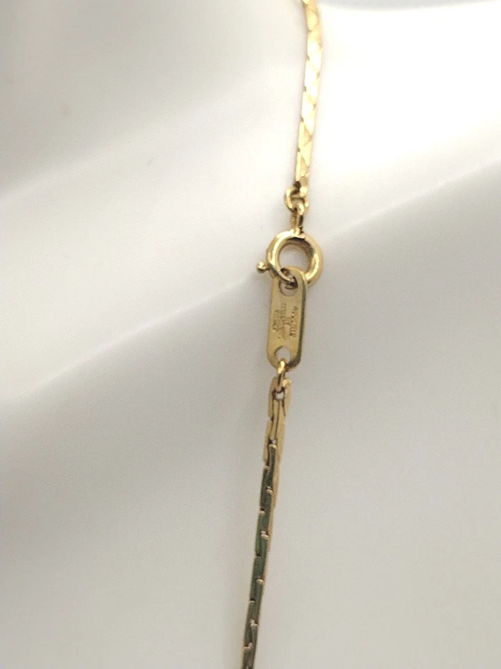 Accents By Hallmark Gold Tone Y Drop Double Dangle Fringe Necklace Jewelry Gift - Image 4 of 4