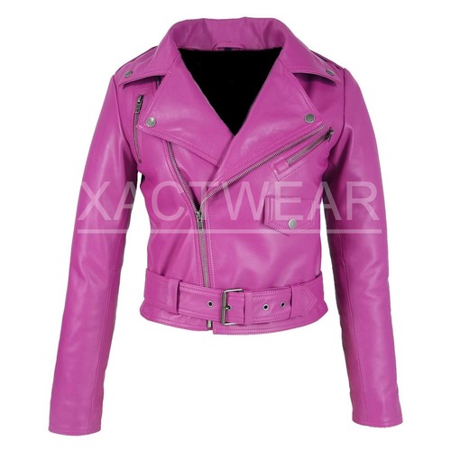 Stylish Cropped faux Leather Jacket 