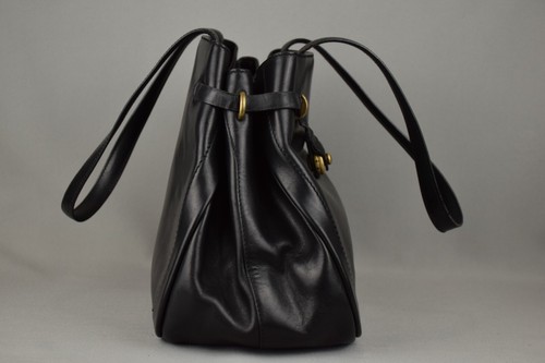 Bolso BALLY Vintage Clásico Martani Negro Cuero Genuino Raro Hecho en Italia - Imagen 6 de 16