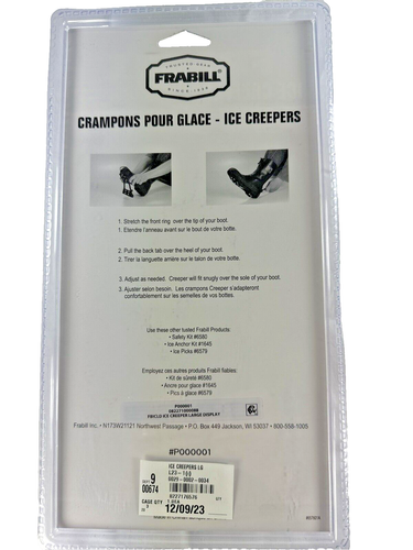 Tacchetti Frabill Ice Creeper suola antiscivolo invernale pesca L adatti per stivali fino alla taglia 10 - Foto 2 di 2