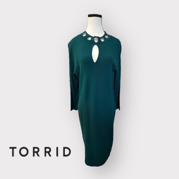 NWOT Women's torrid Green Sweater Dress 2 2X XXL 18 20 | eBay