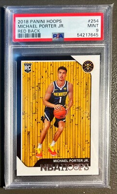 NBA カード Michael Porter Jr. (RC) 2018 Panini NBA Hoops Red Back Michael Porter Jr RC Rookie PSA 9