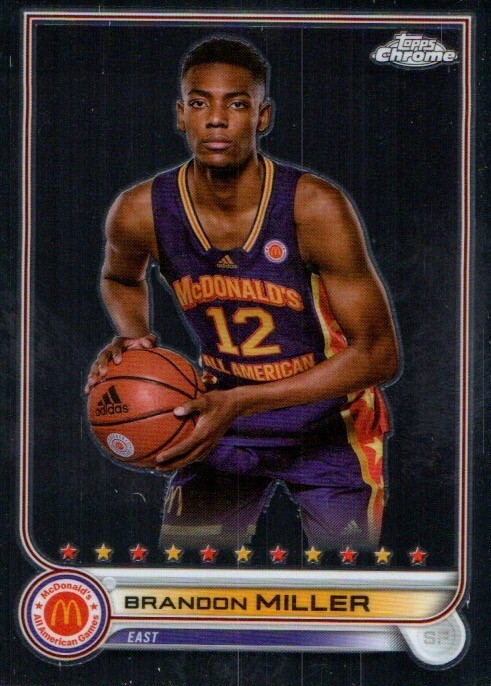 BRANDON MILLER 2022 Topps Chrome McDonalds #52 Alabama Crimson Tide