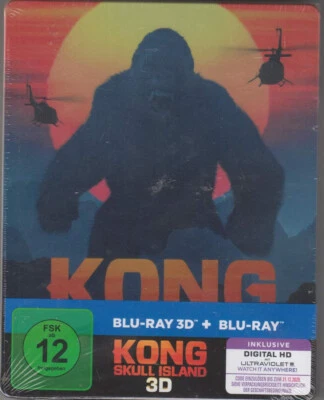 "KONG SKULL ISLAND" - Monster Action - ltd 3D + 2D BLU RAY STEELBOOK - neu/OVP - Bild 1 von 3