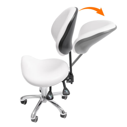 Ergolution Ergonomic Saddle Stool W/ Backrest -Work Stool,Office Stool-Seat - Picture 7 of 20