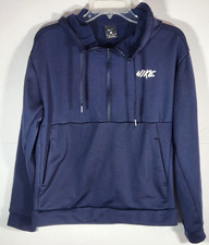 Nike Therma 1/2 Zip Pullover Hoodie Women's Size XS Navy Blue EUC