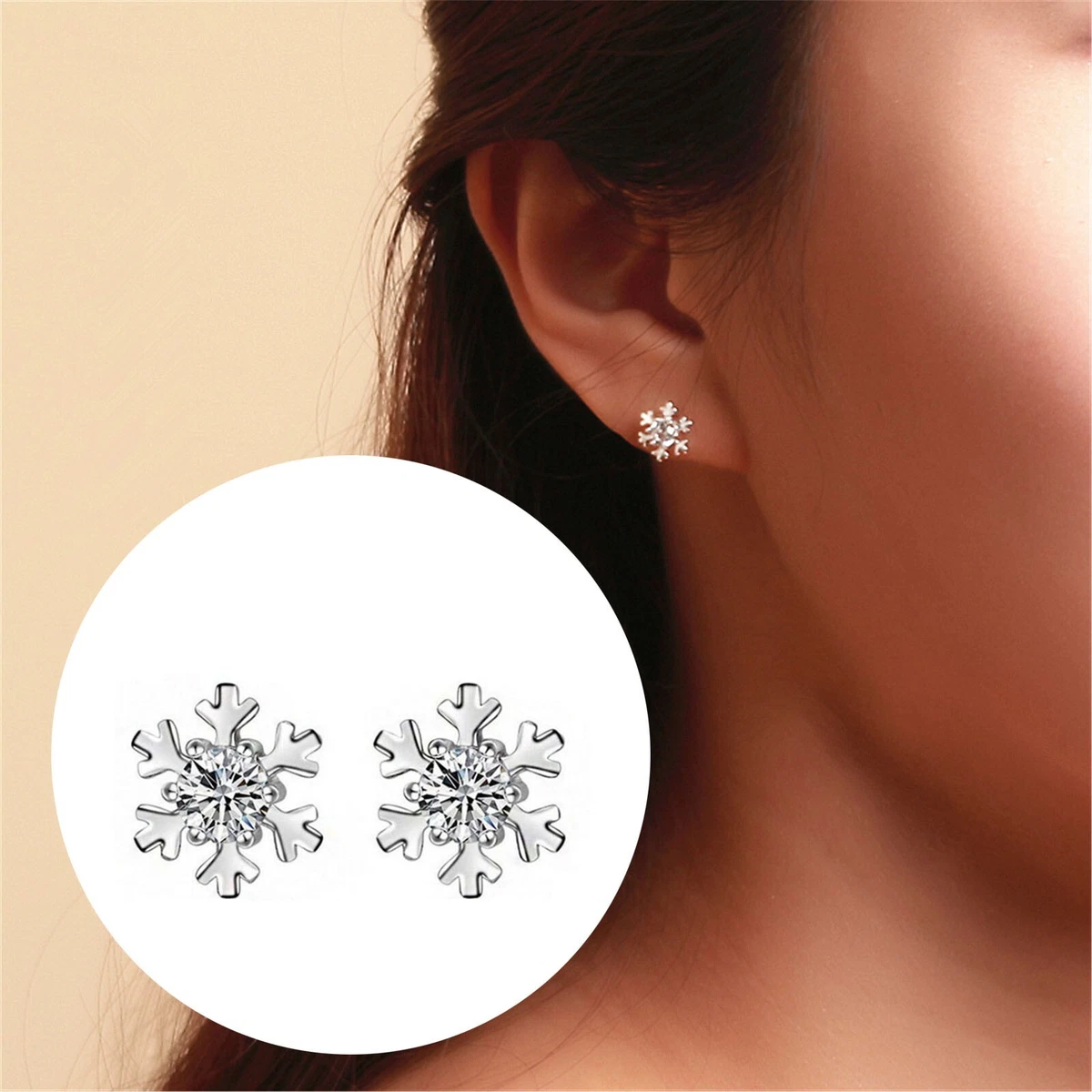Snowflake 2025 earrings studs