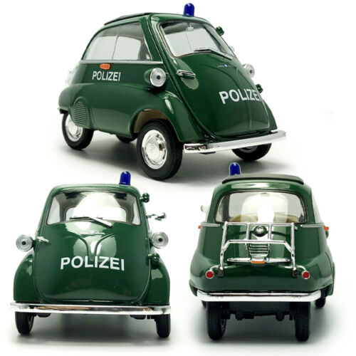 1:18 Vintage 1955 BMW Isetta Police Car Model Car Diecast Collectible Vehicle - Picture 1 of 12