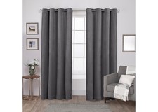 Exclusive Home Velvet Heavyweight Grommet Top Window Curtain Panel Pair