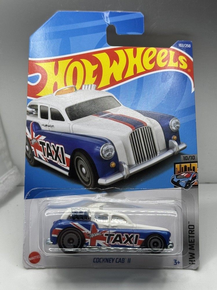 2022 Hot Wheels #102 Cockney Cab II (white/blue)
