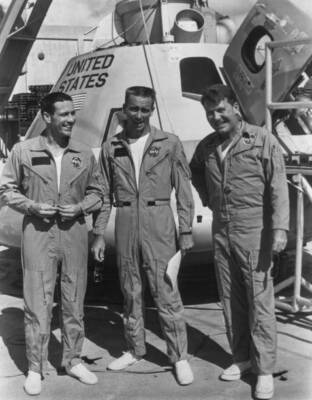 The three American cosmonauts Donn Eisele Walter Cunningham Wa- 1968 Old Photo
