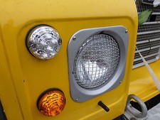 Land Range Rover Classic Stainless Headlamp Light Stone Guards Protectors x2