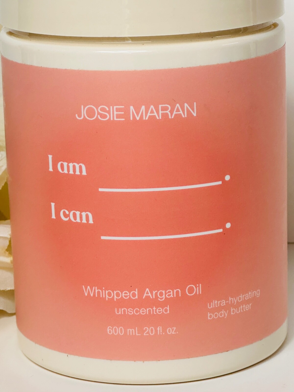Josie Maran Whipped Argan Oil Body Butter Unscented 20 fl oz SEALED w