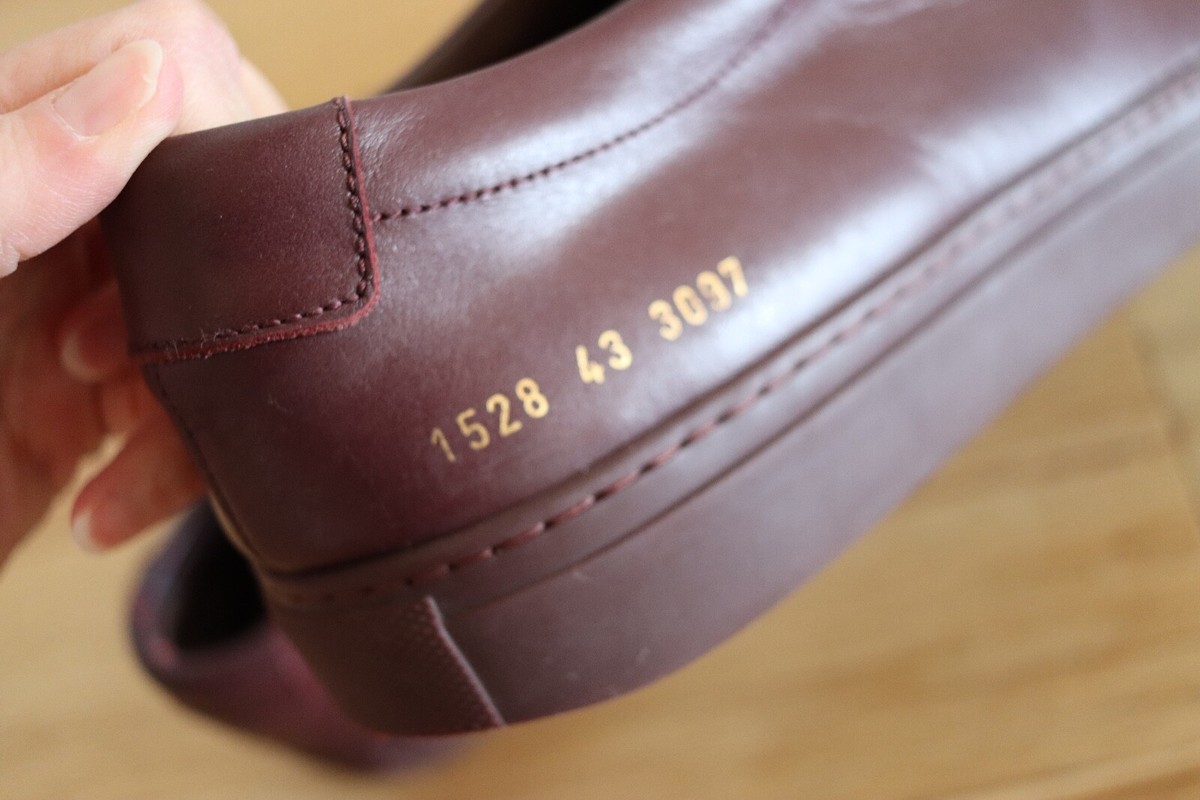 Common Projects Original Achilles Low Dark Red Burgundy Oxblood 