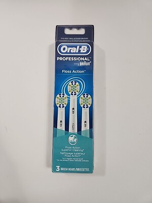 Oral-B Floss Action Replacement Electric Brush Heads - 3 Pack