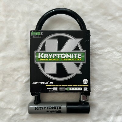 NIB Kryptonite KryptoLok U-Lock - 4  x 9'', Keyed, Black, Bike Lock - NEW