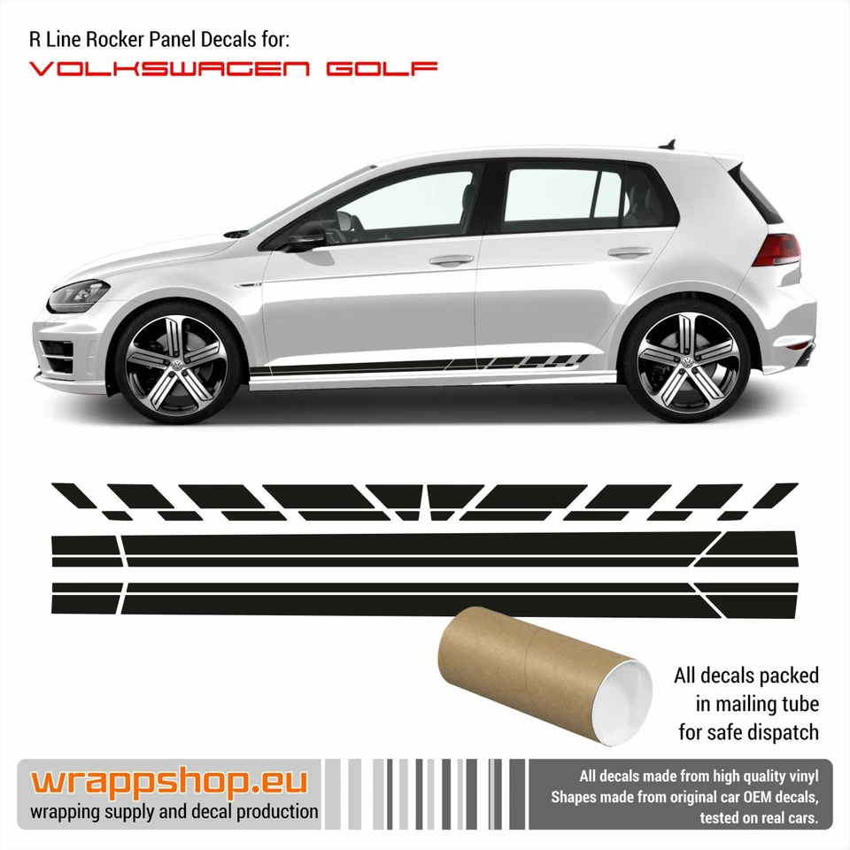 Calcomanías de panel basculante Golf 7 R LINE para VW 2012-2019 Foto 2 de 4