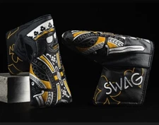 SPECIAL - SWAG Golf - Black And Gold Skeleton King Of Swag Blade Cover - RARE