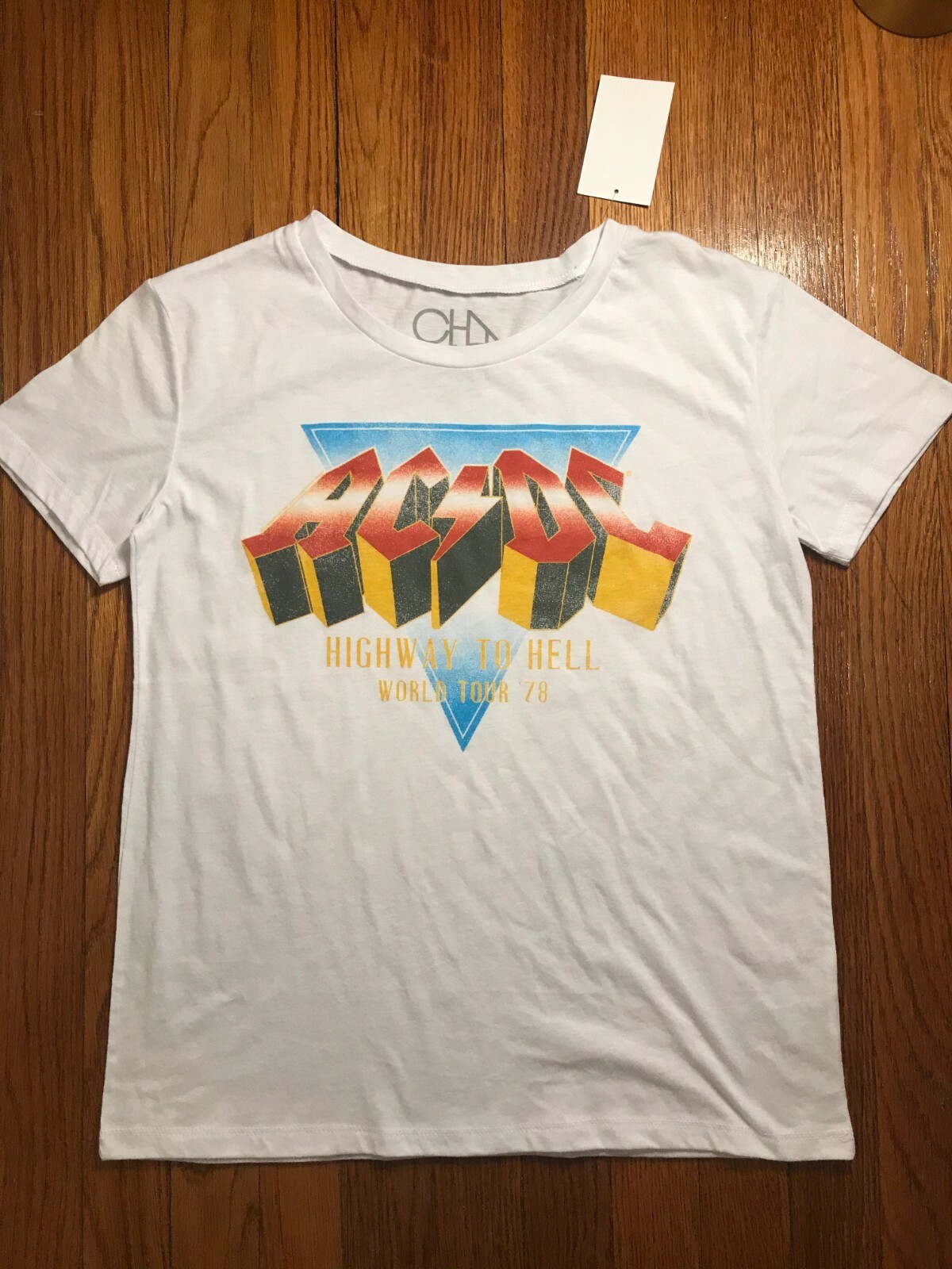 NWT CHASER ACDC / Bon Jovi / Bowie TShirts Short Sleeve Band Tops Size