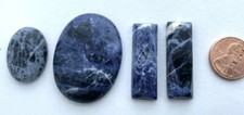 Semi Precious Sodalite Cabs Mix 4