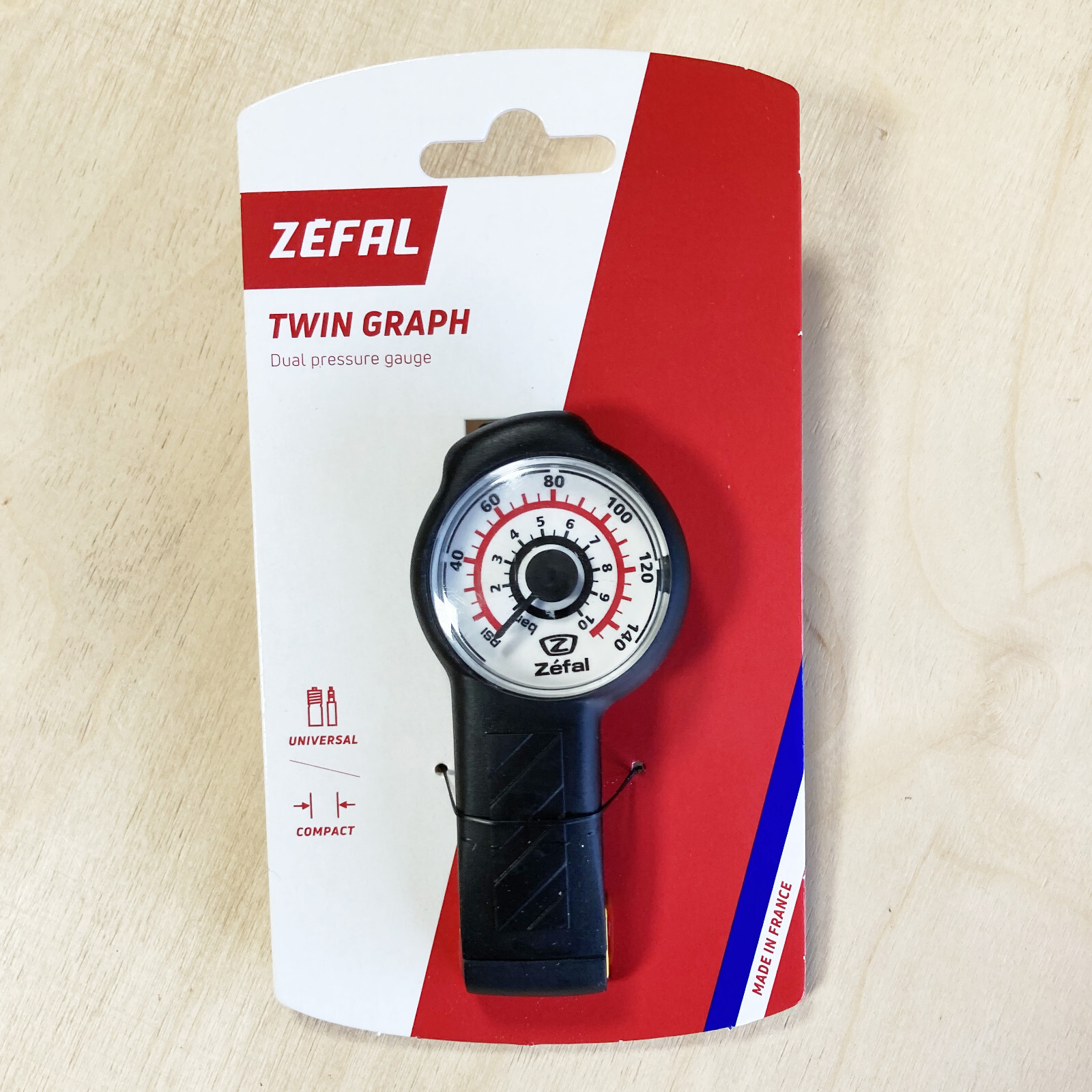 Zefal Tyre Pressure Gauge Twin Graph Black eBay