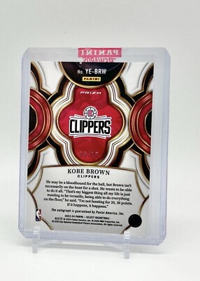 Brown Basket YOUTH サイン入り 2023-24 Select Kobe Brown Youth Explosion Wave Auto /15 SSP