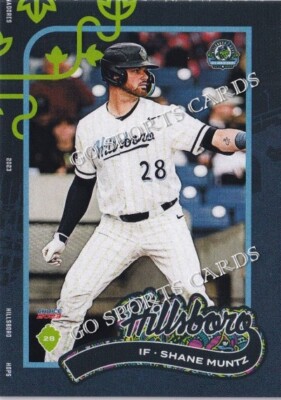 2023 Hillsboro Hops Shane Muntz RC Rookie Arizona Diamondbacks Minor ...
