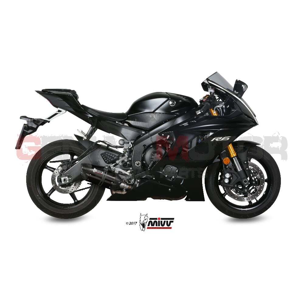 Mivv Exhaust Muffler Suono Black Stainless Steel Yamaha Yzf 600 R6 2017 > 2023