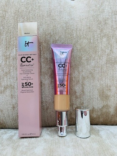 IT Cosmetics Bye Bye CC Illumination Full Coverage Cream Treatment SPF 50 NEW UK - Picture 5 of 6