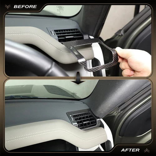For Land Rover Defender 90 110 2020+ RHD Carbon Fiber Side Air Vent Outlet Cover - Picture 3 of 12