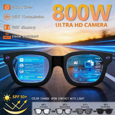 2026New Smart Glasses with 8MP Camera Video Recording AI Photo Recognition Bluet
