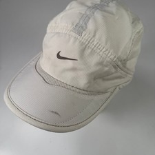 Nike Boys Cream Adjustable DRI-FIT Mesh Running Performance Hat