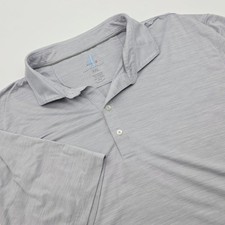 Johnnie-o Shirt Featherweight Huron Men 2XL Gray Performance Golf Polo Logo