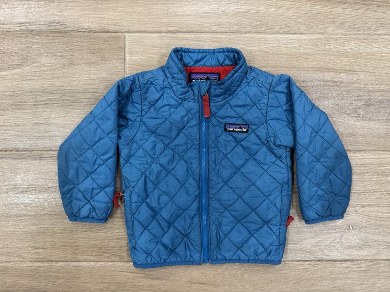 Patagonia Baby Infant Nano Puff Jacket 12-18 Months Primaloft Blue Outdoor Zip