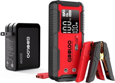 GOOLOO GT4000S 4000A Jump Starter 24000mAh Portable Car Battery + 100W Charger