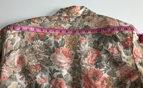Radcliffe II 22W Vintage Floral Blazer Linen Blend Rose Print Jacket Dominican - Picture 15 of 15