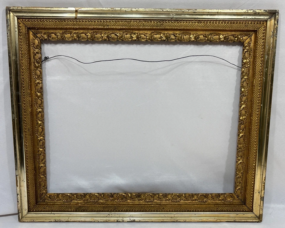 Antique Victorian Gold & Lemon Gilt Gesso Wood Frame Fits 20"x16" - Image 2 of 4