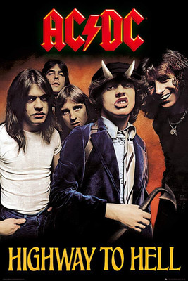 AC/DC Highway To Hell Poster Classic Rock Band Music