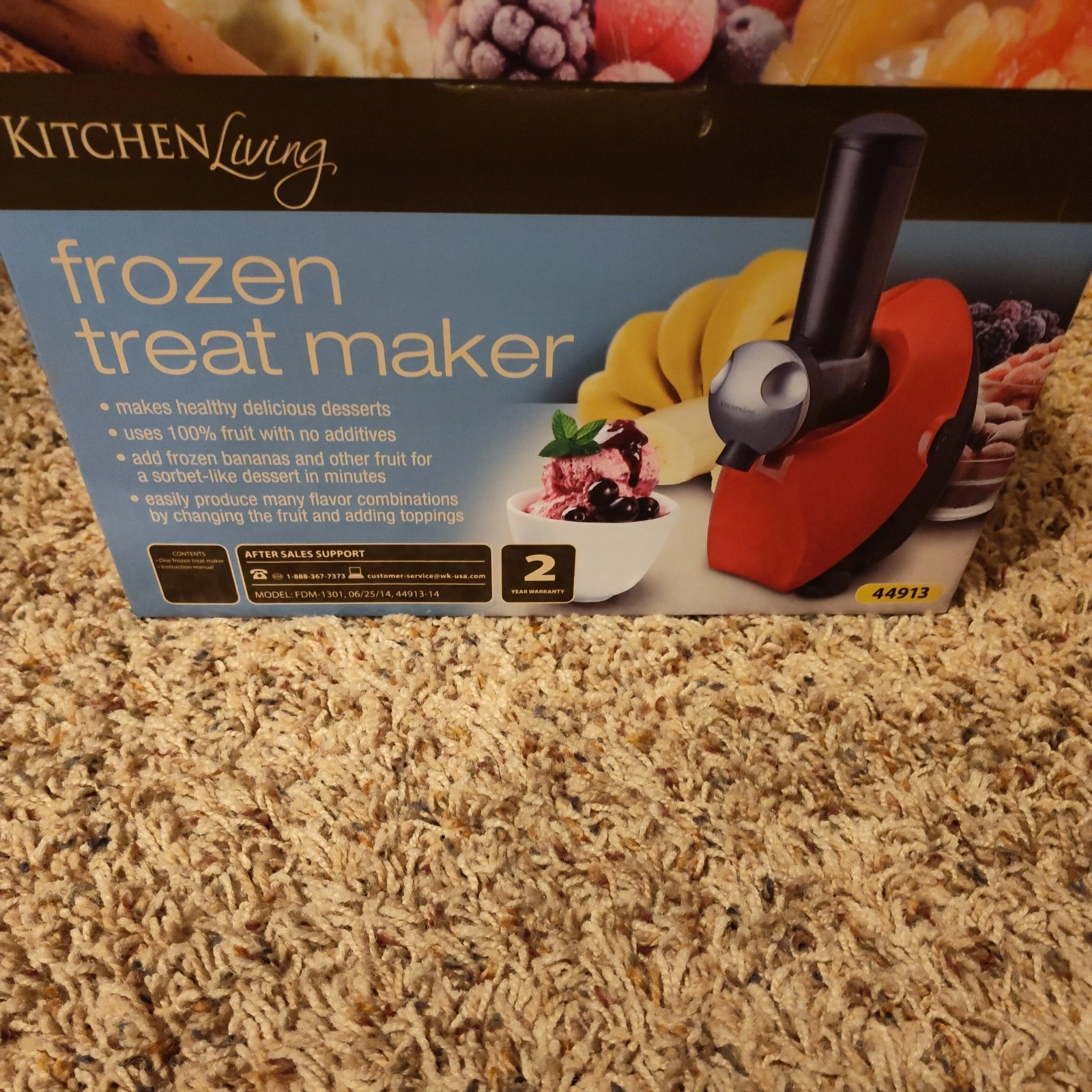 Kitchen Living Frozen Treat Maker Makes Healthy Desserts Use 100% Fruit