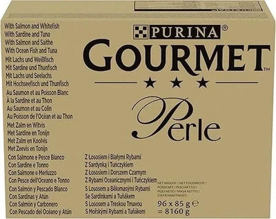 Gourmet Perle Seaside Duo In Gravy Wet Cat Food 96X85g