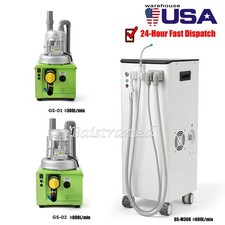 Portable Dental Suction System unit Mobile Vacuum Pump with Strong Suction USA