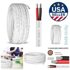 50ft 18 Gauge Duplex Marine Wire Tinned Copper for Outdoor Electrical Projects