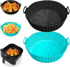 Silicone Air Fryer Liners for Ninja AF101 4QT AF141 5QT AF150 AF161 XL MAX 5.5Q