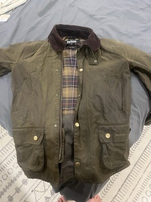 Barbour Ashby Men's Wax Jacket Size XS Olive