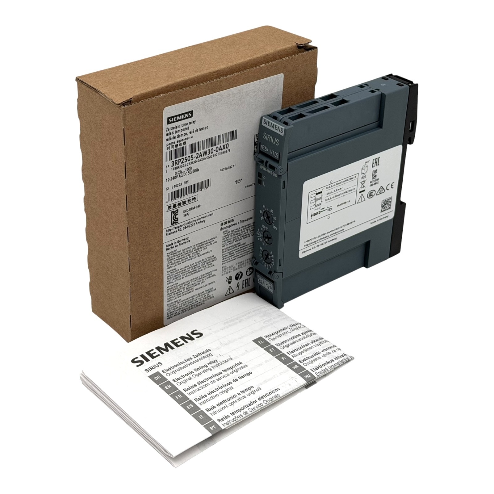 Siemens 3RP2505-2AW30-0AX0 E: 05 V1.05 time relay/time relay -unused/original packaging-