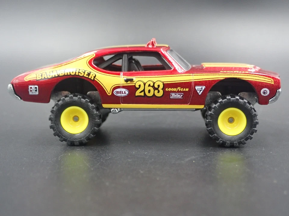 1970 70 Olds oldsmobile 442 4X4 fuori Strada Rosso 1/64 Scala Modellino Auto - Immagine 3 di 4