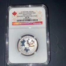 2016 Canada $3 Maple Leaf Gilt Reverse Proof NGC PF 70 Early Release 1/4 oz .999