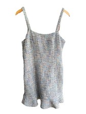 Forever 21 tweed dress - metallic Sparkle Sequin blue brown - Large
