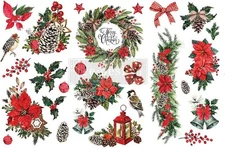 Redesign with Prima - Classic Christmas Rub-Ons - 6"x12", 3 sheets, Multi 